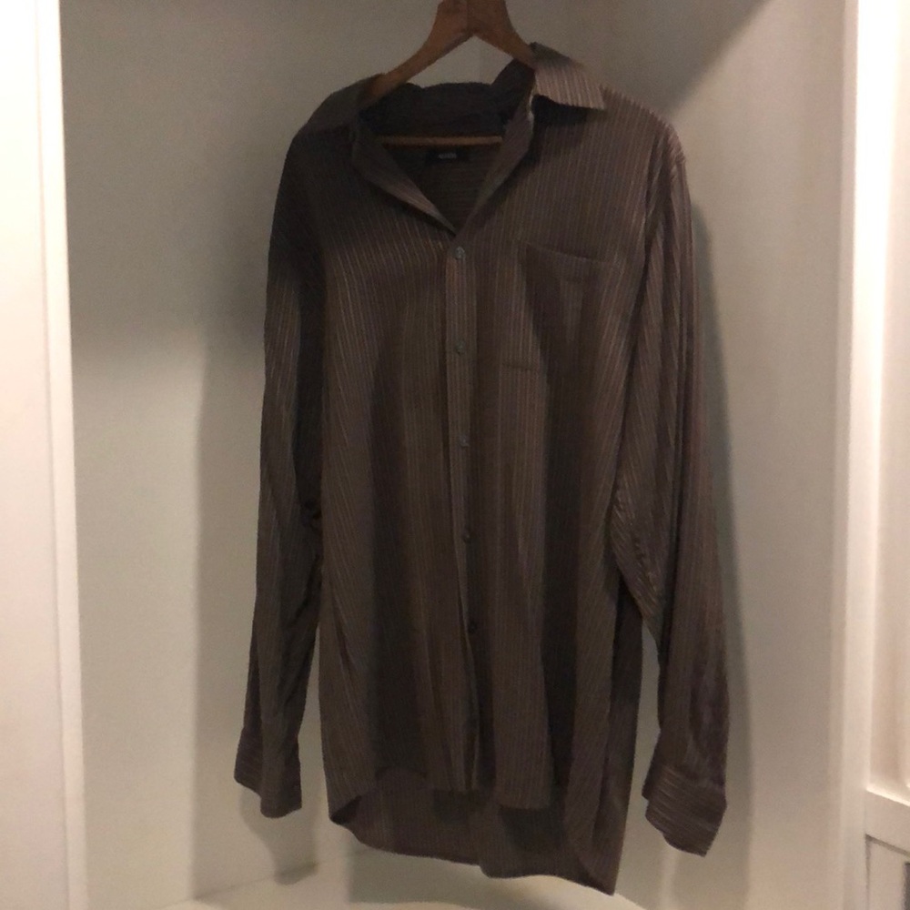 Brown casual button up.
